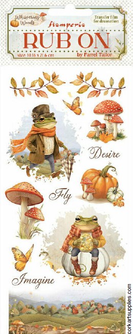 Stamperia Whispering Woods Rub On 4x8,5 Inch Mr Frog