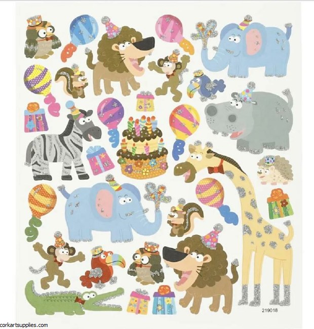 Sticker Sheet Bday Animals