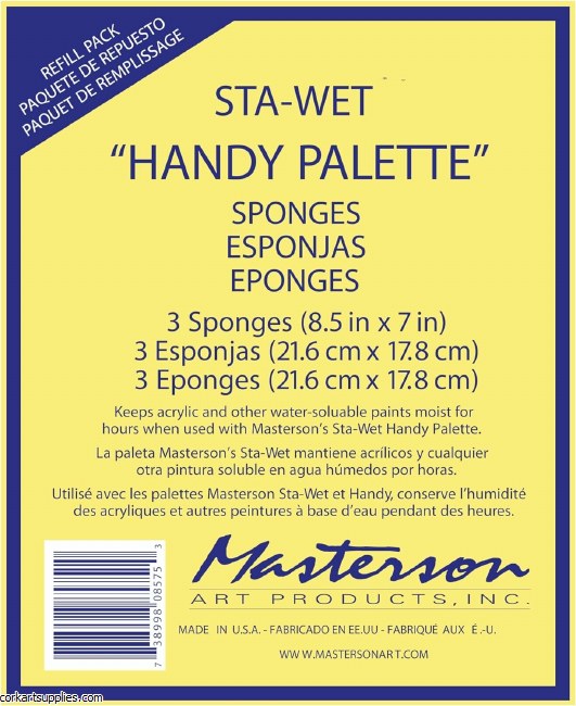 Palette Sta-Wet Sponge 3pk
