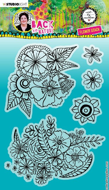 Art By Marlene Back To Nature Clear Stamps Flower Stack