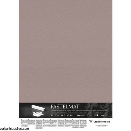 Pastelmat Card 360gm/170lb 50x70cm (Min Order Quantity of 3 Sheets) Dark Grey