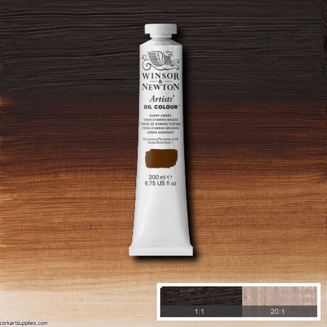 W&N Artists Oil 200ml Burnt Umber W&N Artists Oil 200ml Burnt Umber