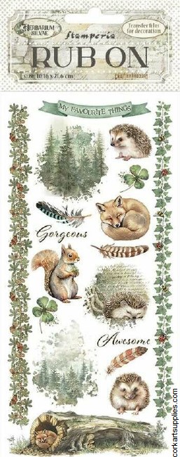 Stamperia Herbarium Silvae Rub On 8,33x2,36 Inch Forest