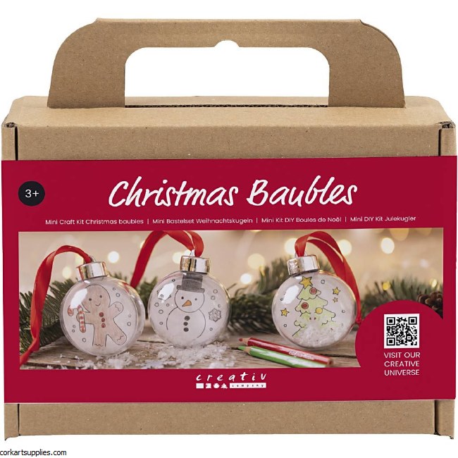 Craft Kit Christmas Baubles 3+