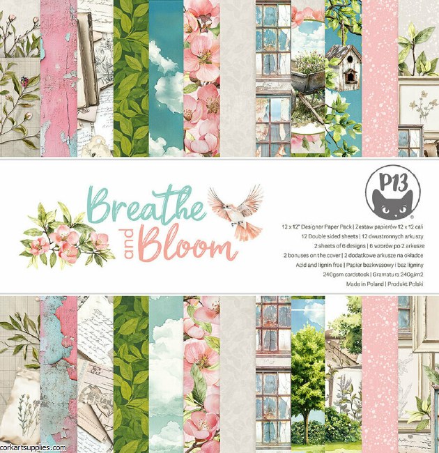 P13 Breathe And Bloom 12x12 Inch Paper Pad