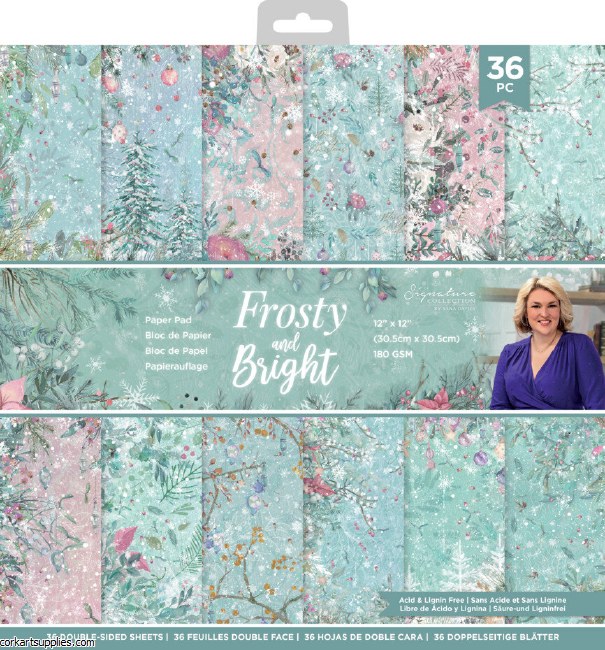 Crafter's Companion Frosty And Bright 12x12 Inch Paper Pad
