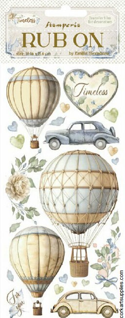 Stamperia Timeless Rub On 4x8,5 Inch Air Balloons