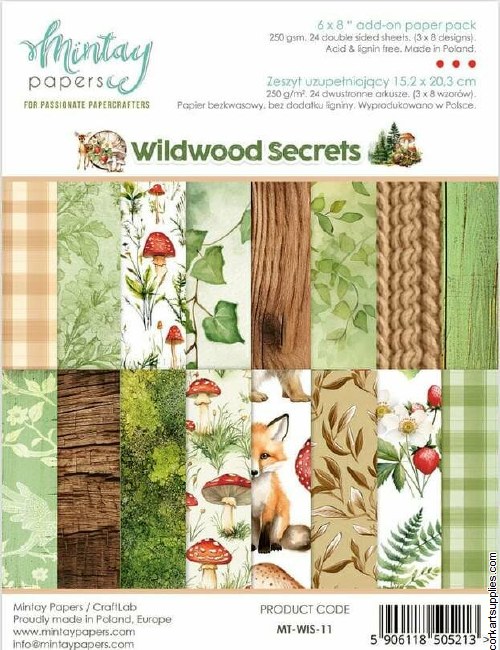 Mintay Wildwood Secrets 6x8 Inch Add On Paper Pack