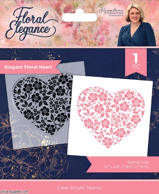 Floral Elegance Clear Stamp Elegant Floral Heart