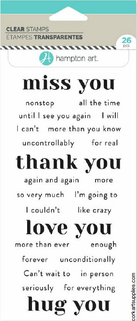 American Crafts Hampton Art Clear Stamps You (26pcs)