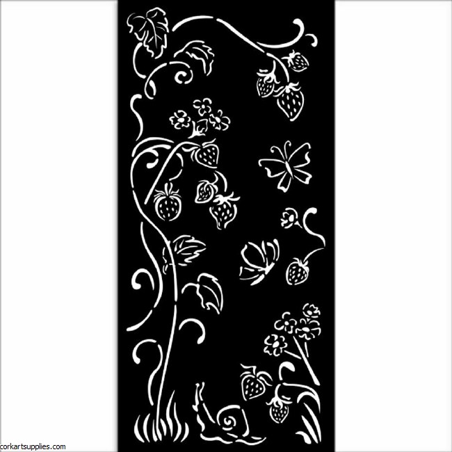 Hidden Grove Thick Stencil 12x25cm Strawberries