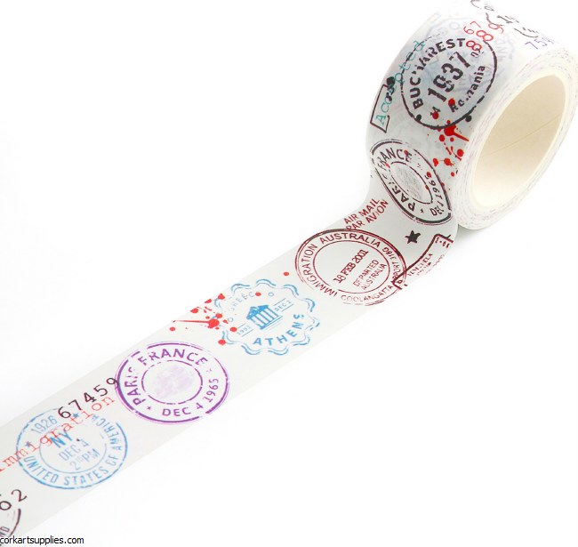 Aall And Create Washi Tape 25mm 10m Passport Stamps