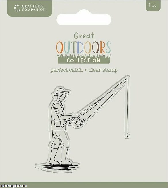 Crafter's Companion The Great Outdoors Clear Acrylic Stamp Set Perfect Catch