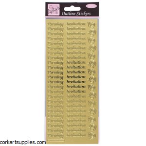 Outline Evening Invite Gold
