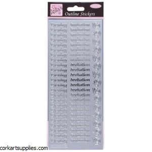 Outline Evening Invite Silver