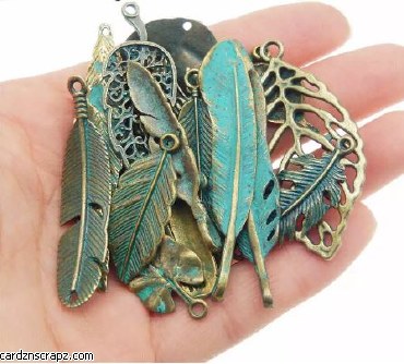 CAS Embellishments Antique Feathers & Leaves CAS Embellishments Antique Feathers & Leaves