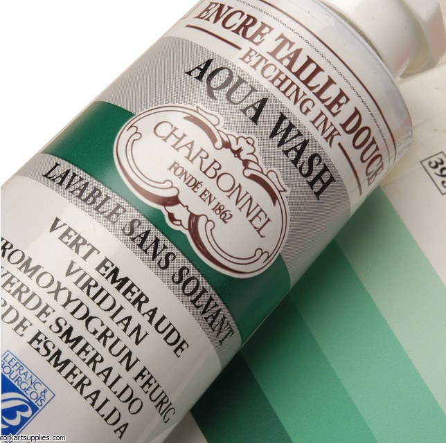 Charbonnel Emerald 60ml Aqua Wash Etching Ink Charbonnel Emerald 60ml Aqua Wash Etching Ink