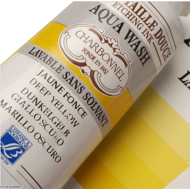 Charbonnel Deep Yellow 60ml Aqua Wash Etching Ink Charbonnel Deep Yellow 60ml Aqua Wash Etching Ink