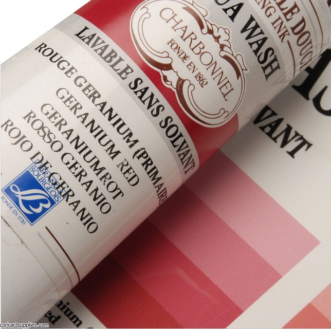 Charbonnel Geranium Red 60ml Aqua Wash Etching Ink Charbonnel Geranium Red 60ml Aqua Wash Etching Ink