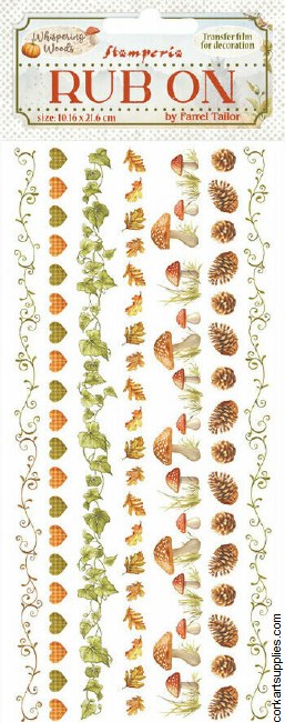 Stamperia Whispering Woods Rub On 4x8,5 Inch Stripes