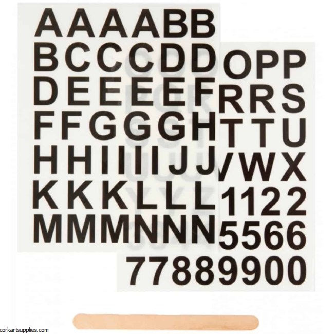 Rub On Sticker 2pk Alpha Blk