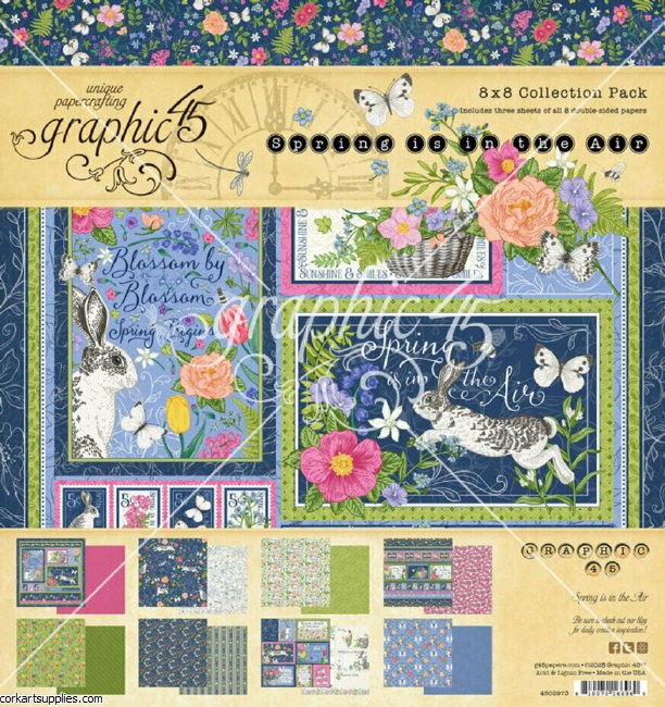 Graphic 45 Spring is in The Air 8x8 Inch Collection Pack