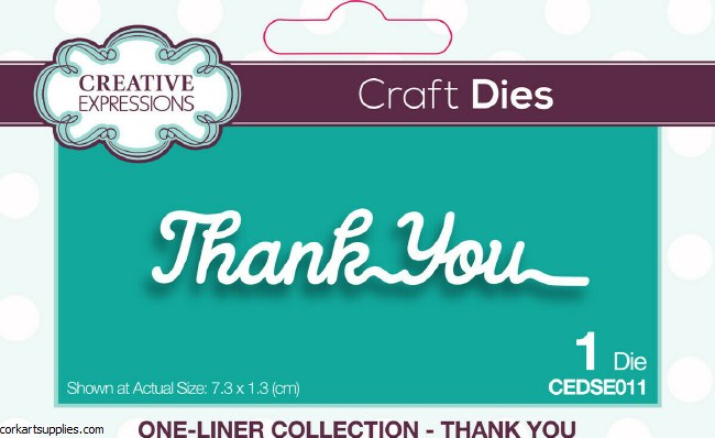 Creative Expressions Craft Dies One Liner Collection Thank You