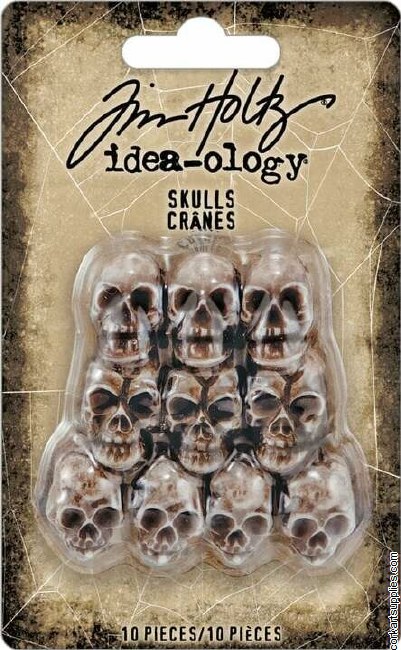 Tim Holtz Halloween Skulls 10pk