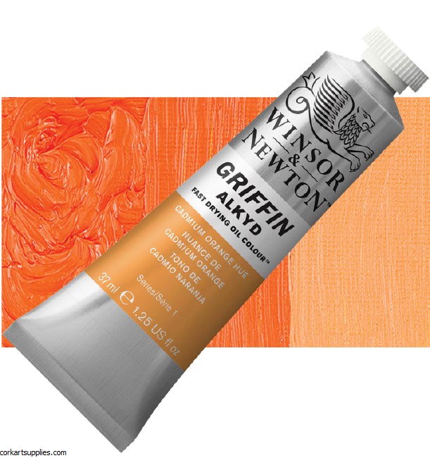 Griffin Alkyd Fast Drying Oil 37ml Cadmium Orange