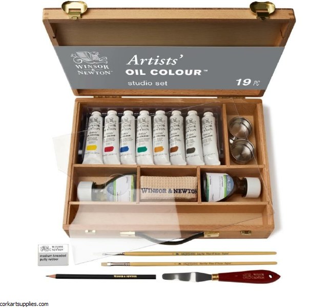 Winsor & Newton Artist's Oil Colour Bamboo Box Set