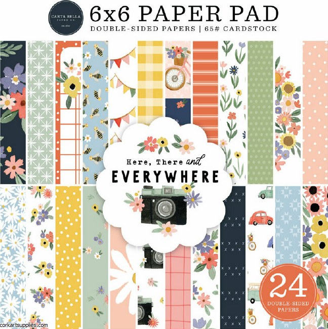 Carta Bella Here There And Everywhere 6x6 Inch Paper Pad