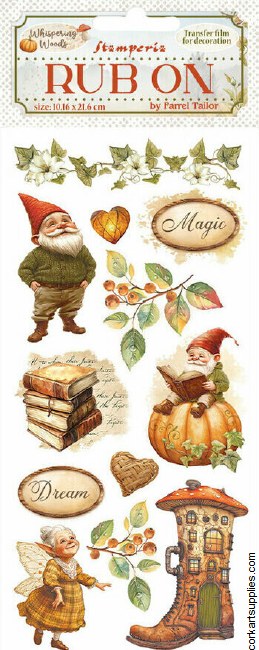 Stamperia Whispering Woods Rub On 4x8,5 Inch Gnome