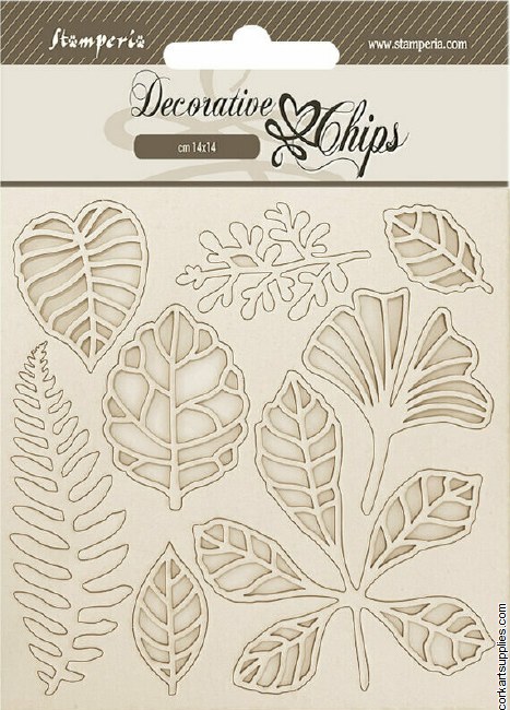 Stamperia Herbarium Silvae Decorative Chips Leaves