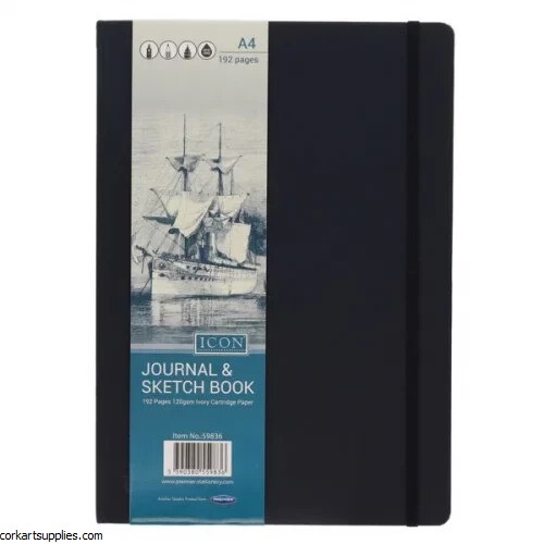 Journal With Elastic Closure / Ivory Paper A4