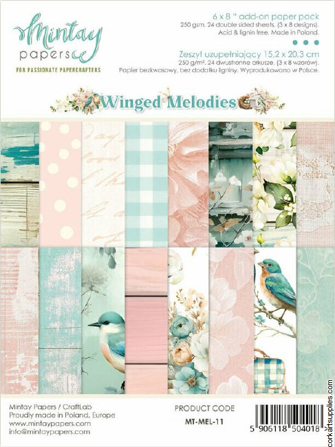 Mintay Winged Melodies 6x8 Inch Add On Paper Pack