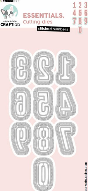 Creative Craftlab Essentials Cutting Dies Stitched Numbers