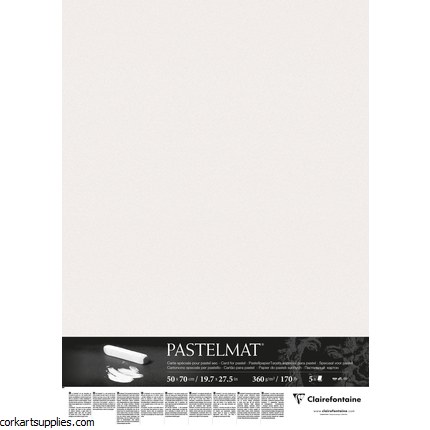 Pastelmat Card 360gm/170lb 50x70cm (Min Order Quantity of 3 Sheets) White