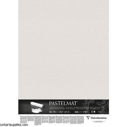 Pastelmat Card 360gm/170lb 50x70cm (Min Order Quantity of 3 Sheets) Light Grey