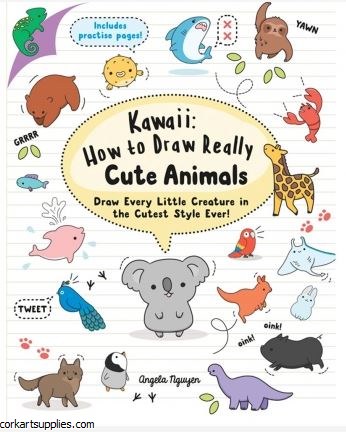 Book Kawaii Draw Cute Animals Cork Art Supplies Ltd