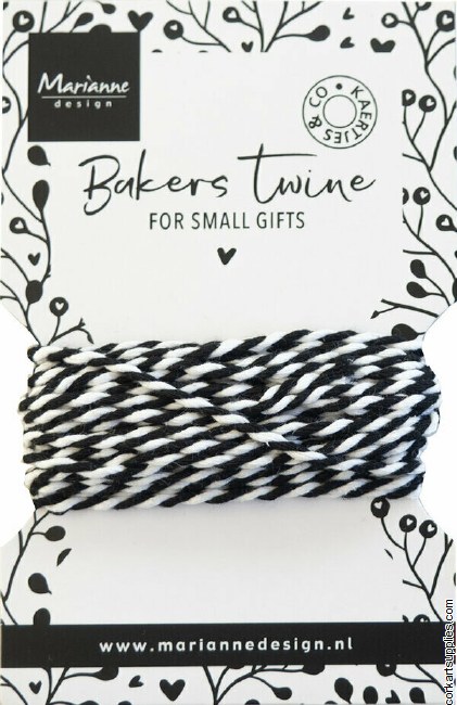 Marianne Design Decorations Bakers Twine Black/white