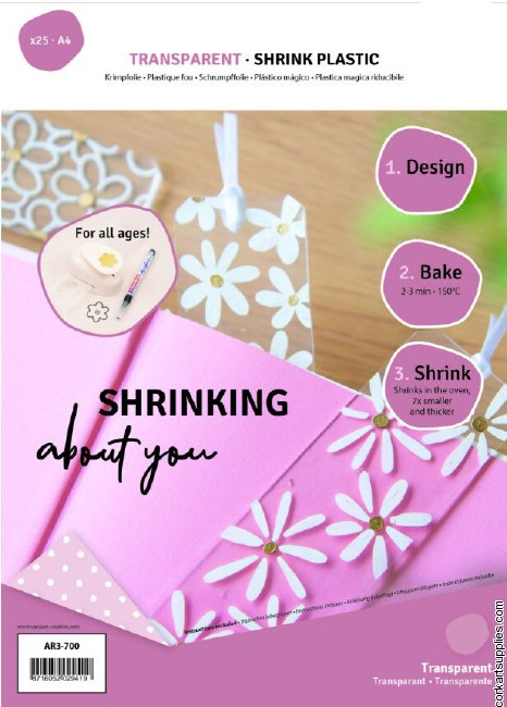 Shrink Plastic A4 Clear 25pk