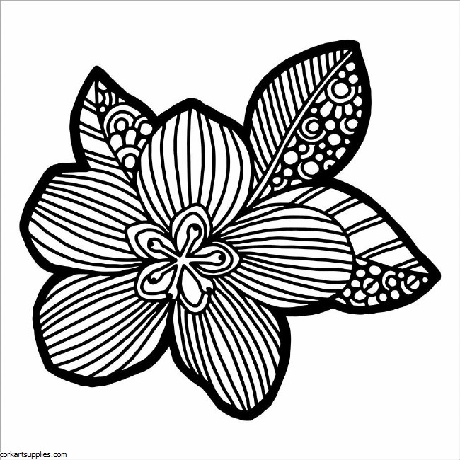 Flower Blossom 6x6 Inch Stencil
