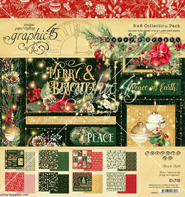 Paper Pk 8x8 G45 Merry&Bright