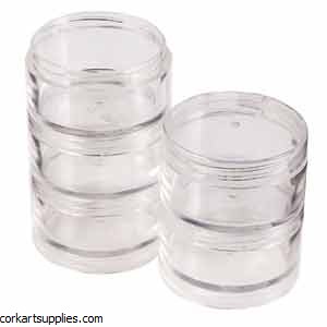 Plastic Storage Jars Ø50mm 5pk