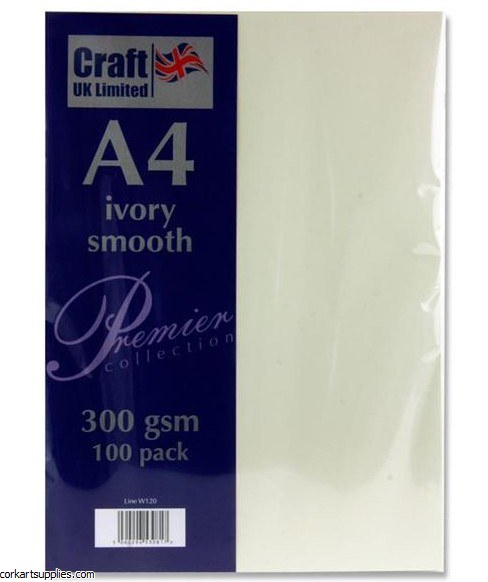 Card A4 300gm 100pk Smooth Ivory