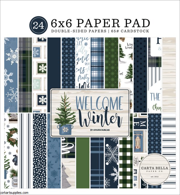 Carta Bella Welcome Winter 6x6 Inch Paper Pad Carta Bella Welcome Winter 6x6 Inch Paper Pad