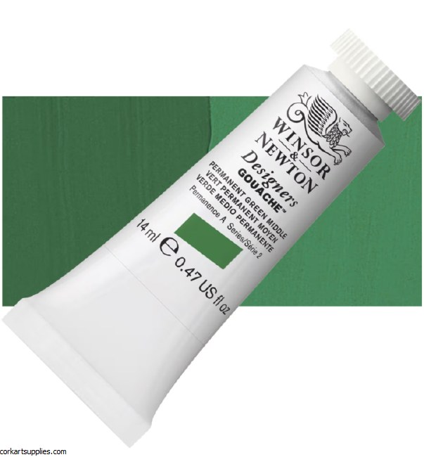 Designer Gouache 14ml Permanent Green Mid