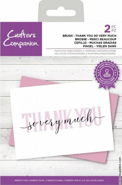 Crafter's Companion Brush Thank You So Very Much Clear Stamps (outlet)