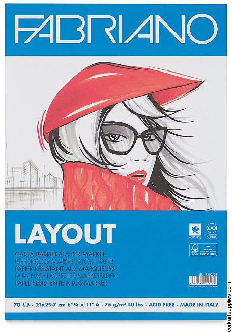 Fabriano Layout Pad 70 Sh A4