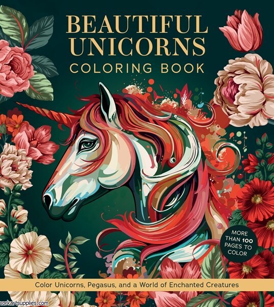 Book Colouring Beautiful Unicorns